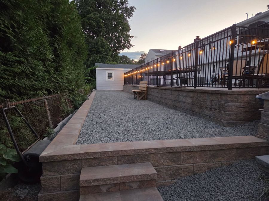 Retaining wall and site grading New Jersey